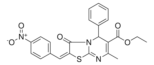 ETHYL (2E)-7-METHYL-2-(4-NITROBENZYLIDENE)-3-OXO-5-PHENYL-2,3-DIHYDRO-5H-[1,3]THIAZOLO[3,2-A]PYRIMIDINE-6-CARBOXYLATE AldrichCPR