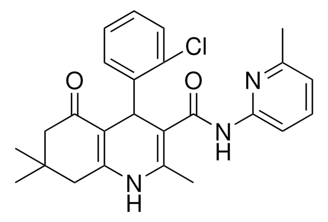 4-(2-CHLOROPHENYL)-2,7,7-TRIMETHYL-N-(6-METHYL-2-PYRIDINYL)-5-OXO-1,4,5,6,7,8-HEXAHYDRO-3-QUINOLINECARBOXAMIDE AldrichCPR