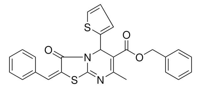 BENZYL (2E)-2-BENZYLIDENE-7-METHYL-3-OXO-5-(2-THIENYL)-2,3-DIHYDRO-5H-[1,3]THIAZOLO[3,2-A]PYRIMIDINE-6-CARBOXYLATE AldrichCPR