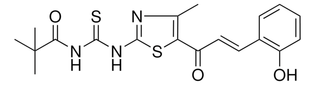 N-(2,2-DIMETHYLPROPANOYL)-N'-{5-[(2E)-3-(2-HYDROXYPHENYL)-2-PROPENOYL]-4-METHYL-1,3-THIAZOL-2-YL}THIOUREA AldrichCPR