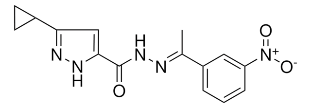 3-CYCLOPROPYL-N'-(1-(3-NITROPHENYL)ETHYLIDENE)-1H-PYRAZOLE-5-CARBOHYDRAZIDE AldrichCPR