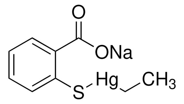 硫柳汞钠 97.0-101.0% (on dried substance, T)