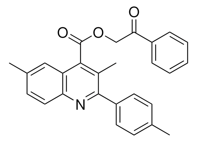 2-OXO-2-PHENYLETHYL 3,6-DIMETHYL-2-(4-METHYLPHENYL)-4-QUINOLINECARBOXYLATE AldrichCPR