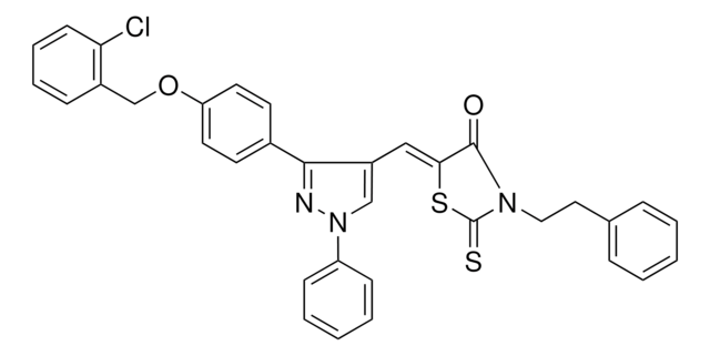(5Z)-5-[(3-{4-[(2-CHLOROBENZYL)OXY]PHENYL}-1-PHENYL-1H-PYRAZOL-4-YL)METHYLENE]-3-(2-PHENYLETHYL)-2-THIOXO-1,3-THIAZOLIDIN-4-ONE AldrichCPR