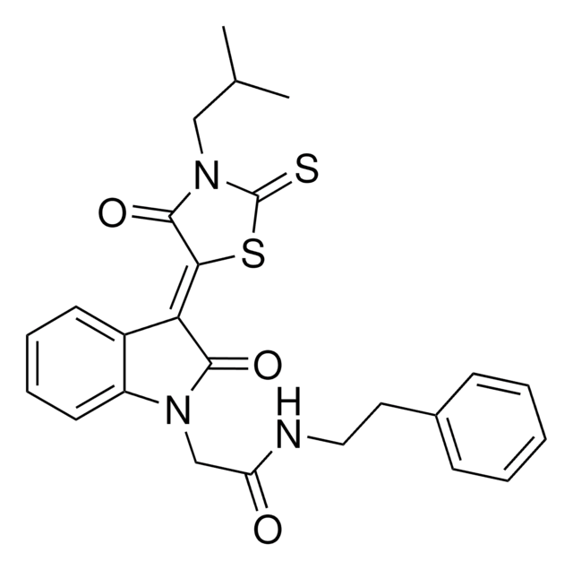 2-[(3Z)-3-(3-ISOBUTYL-4-OXO-2-THIOXO-1,3-THIAZOLIDIN-5-YLIDENE)-2-OXO-2,3-DIHYDRO-1H-INDOL-1-YL]-N-(2-PHENYLETHYL)ACETAMIDE AldrichCPR