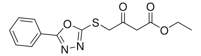 Ethyl 3-oxo-4-[(5-phenyl-1,3,4-oxadiazol-2-yl)sulfanyl]butanoate AldrichCPR