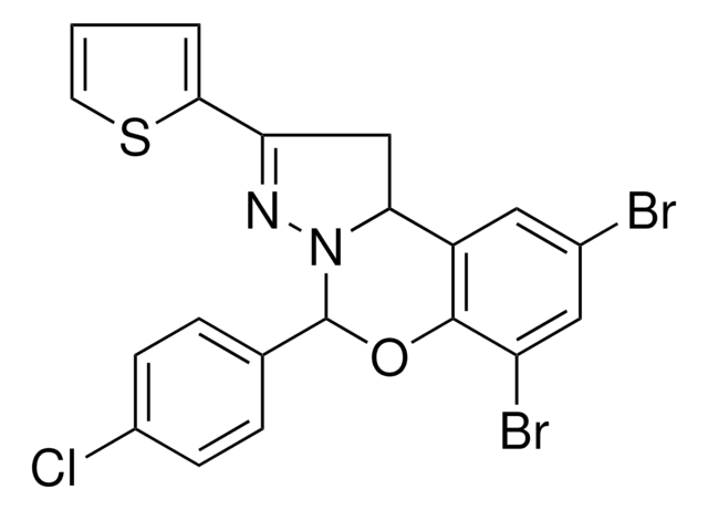 7,9-DI-BR-5-(4-CL-PH)-2-(2-THIENYL)-1,10B-DIHYDROPYRAZOLO(1,5-C)(1,3)BENZOXAZINE AldrichCPR