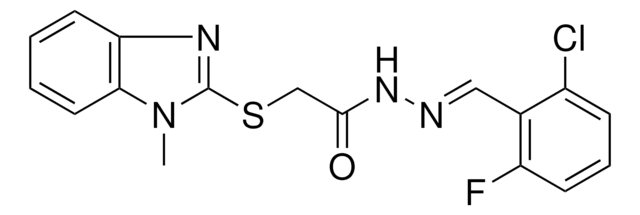 N'-(2-CL-6-FLUOROBENZYLIDENE)-2-((1-ME-1H-BENZIMIDAZOL-2-YL)THIO)ACETOHYDRAZIDE AldrichCPR