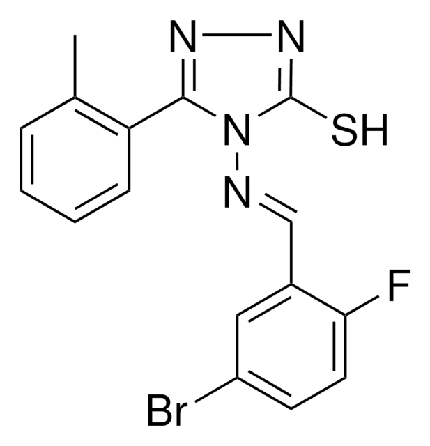 4-((5-BR-2-FLUOROBENZYLIDENE)AMINO)-5-(2-METHYLPHENYL)-4H-1,2,4-TRIAZOLE-3-THIOL AldrichCPR