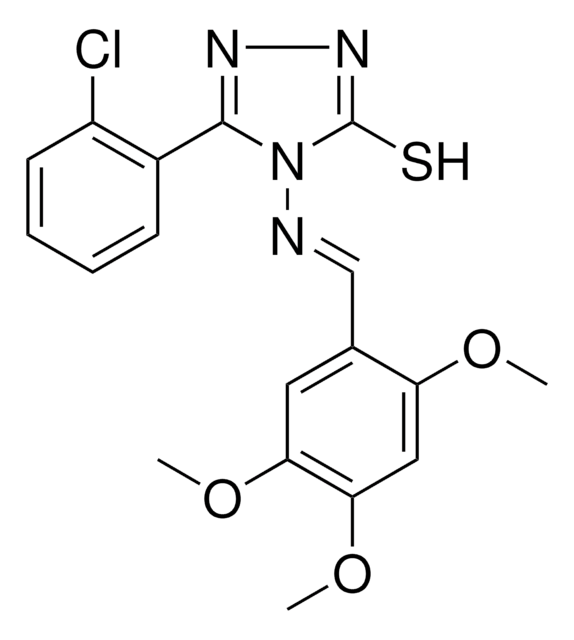 5-(2-CHLOROPHENYL)-4-{[(E)-(2,4,5-TRIMETHOXYPHENYL)METHYLIDENE]AMINO}-4H-1,2,4-TRIAZOL-3-YL HYDROSULFIDE AldrichCPR