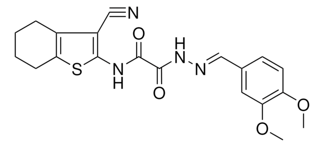 N-(3-CYANO-4,5,6,7-TETRAHYDRO-1-BENZOTHIEN-2-YL)-2-[(2E)-2-(3,4-DIMETHOXYBENZYLIDENE)HYDRAZINO]-2-OXOACETAMIDE AldrichCPR