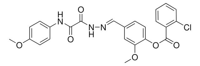 2-MEO-4-(2-((4-METHOXYANILINO)(OXO)AC)CARBOHYDRAZONOYL)PHENYL 2-CHLOROBENZOATE AldrichCPR