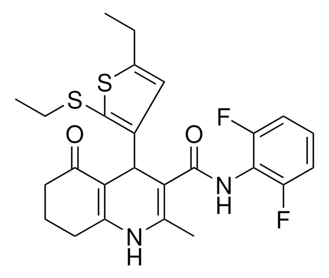 N-(2,6-DIFLUOROPHENYL)-4-[5-ETHYL-2-(ETHYLSULFANYL)-3-THIENYL]-2-METHYL-5-OXO-1,4,5,6,7,8-HEXAHYDRO-3-QUINOLINECARBOXAMIDE AldrichCPR