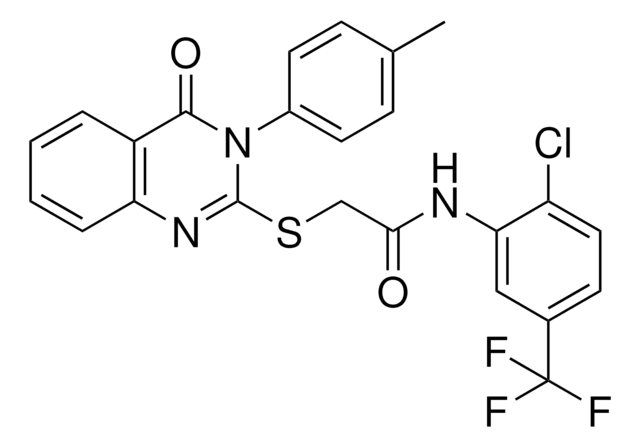 N-[2-CHLORO-5-(TRIFLUOROMETHYL)PHENYL]-2-{[3-(4-METHYLPHENYL)-4-OXO-3,4-DIHYDRO-2-QUINAZOLINYL]SULFANYL}ACETAMIDE AldrichCPR