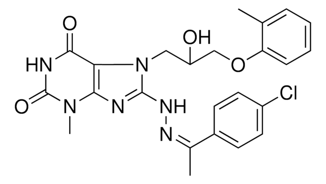 8-{(2Z)-2-[1-(4-CHLOROPHENYL)ETHYLIDENE]HYDRAZINO}-7-[2-HYDROXY-3-(2-METHYLPHENOXY)PROPYL]-3-METHYL-3,7-DIHYDRO-1H-PURINE-2,6-DIONE AldrichCPR
