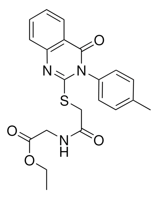 ET((((3-(4-METHYLPHENYL)-4-OXO-3,4-DIHYDRO-2-QUINAZOLINYL)THIO)AC)AMINO)ACETATE AldrichCPR