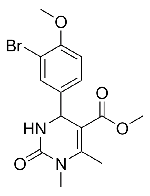 METHYL 4-(3-BROMO-4-METHOXYPHENYL)-1,6-DIMETHYL-2-OXO-1,2,3,4-TETRAHYDRO-5-PYRIMIDINECARBOXYLATE AldrichCPR