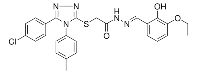 2-{[5-(4-CHLOROPHENYL)-4-(4-METHYLPHENYL)-4H-1,2,4-TRIAZOL-3-YL]SULFANYL}-N'-[(E)-(3-ETHOXY-2-HYDROXYPHENYL)METHYLIDENE]ACETOHYDRAZIDE AldrichCPR