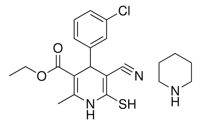 PIPERIDINIUM 4-(3-CHLOROPHENYL)-3-CYANO-5-(ETHOXYCARBONYL)-6-METHYL-1,4-DIHYDRO-2-PYRIDINYLSULFIDE AldrichCPR