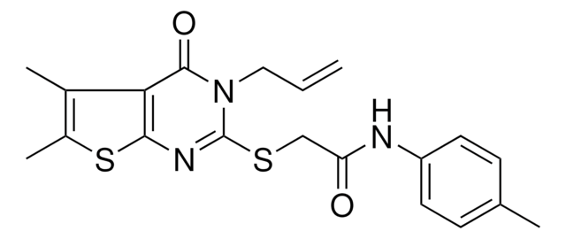 2-[(3-ALLYL-5,6-DIMETHYL-4-OXO-3,4-DIHYDROTHIENO[2,3-D]PYRIMIDIN-2-YL)SULFANYL]-N-(4-METHYLPHENYL)ACETAMIDE AldrichCPR