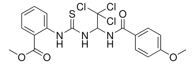 2-(3-(2,2,2-TRI-CL-1-(4-MEO-BENZOYLAMINO)-ET)-THIOUREIDO)-BENZOIC ACID ME ESTER AldrichCPR