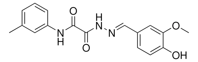 2-(2-(4-HO-3-METHOXYBENZYLIDENE)HYDRAZINO)-N-(3-METHYLPHENYL)-2-OXOACETAMIDE AldrichCPR