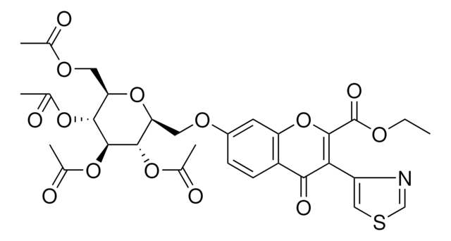 (2R,3R,4R,5S,6S)-2-(ACETOXYMETHYL)-6-((2-(ETHOXYCARBONYL)-4-OXO-3-(THIAZOL-4-YL)-4H-CHROMEN-7-YLOXY)METHYL)TETRAHYDRO-2H-PYRAN-3,4,5-TRIYL TRIACETATE AldrichCPR