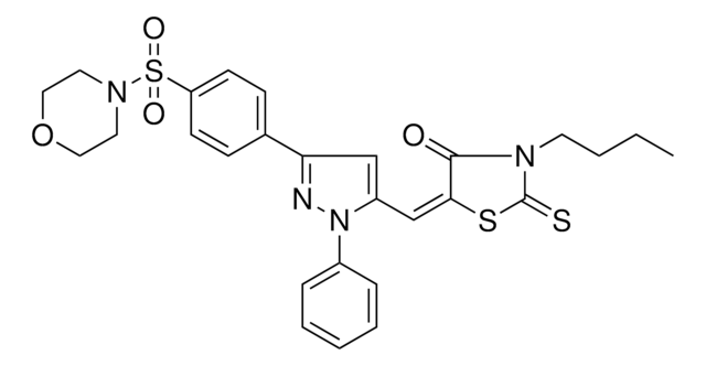 (5E)-3-BUTYL-5-({3-[4-(4-MORPHOLINYLSULFONYL)PHENYL]-1-PHENYL-1H-PYRAZOL-5-YL}METHYLENE)-2-THIOXO-1,3-THIAZOLIDIN-4-ONE AldrichCPR