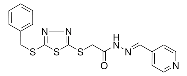 2-{[5-(BENZYLSULFANYL)-1,3,4-THIADIAZOL-2-YL]SULFANYL}-N'-[(E)-4-PYRIDINYLMETHYLIDENE]ACETOHYDRAZIDE AldrichCPR