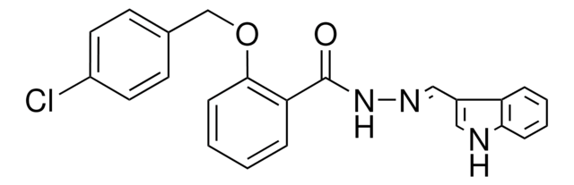2-((4-CHLOROBENZYL)OXY)-N'-(1H-INDOL-3-YLMETHYLENE)BENZOHYDRAZIDE AldrichCPR
