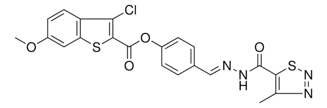 4-((E)-{2-[(4-METHYL-1,2,3-THIADIAZOL-5-YL)CARBONYL]HYDRAZONO}METHYL)PHENYL 3-CHLORO-6-METHOXY-1-BENZOTHIOPHENE-2-CARBOXYLATE AldrichCPR