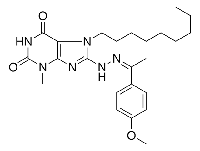 8-(N'-(1-(4-MEO-PH)-ETHYLIDENE)-HYDRAZINO)-3-ME-7-NONYL-3,7-2H-PURINE-2,6-DIONE AldrichCPR