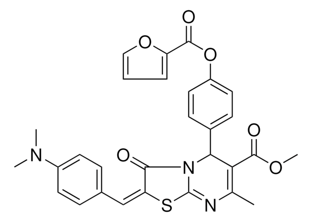 METHYL (2E)-2-[4-(DIMETHYLAMINO)BENZYLIDENE]-5-[4-(2-FUROYLOXY)PHENYL]-7-METHYL-3-OXO-2,3-DIHYDRO-5H-[1,3]THIAZOLO[3,2-A]PYRIMIDINE-6-CARBOXYLATE AldrichCPR