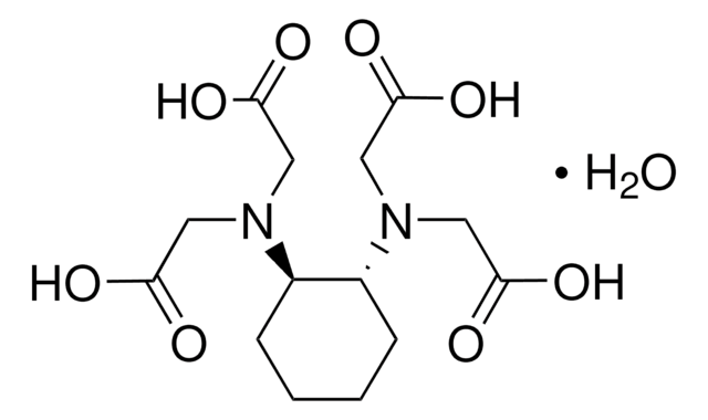 trans-1,2-Diaminocyclohexane-N,N,N&#8242;,N&#8242;-tetraacetic acid monohydrate puriss. p.a., ACS reagent, for complexometry, &#8805;99.0% (KT)