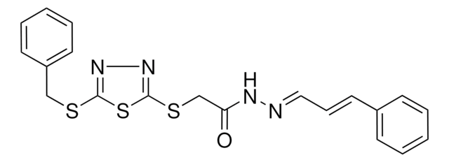 2-{[5-(BENZYLSULFANYL)-1,3,4-THIADIAZOL-2-YL]SULFANYL}-N'-[(E,2E)-3-PHENYL-2-PROPENYLIDENE]ACETOHYDRAZIDE AldrichCPR