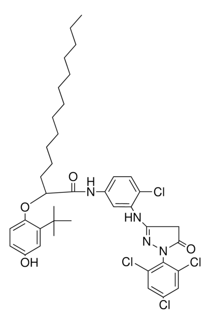 (T-BUTYL-OH-PHO)-N-(CL(OXO-TRI-CL-PHENYL-PYRAZOLINYLAMINO)PHENYL)TETRADECANAMIDE AldrichCPR