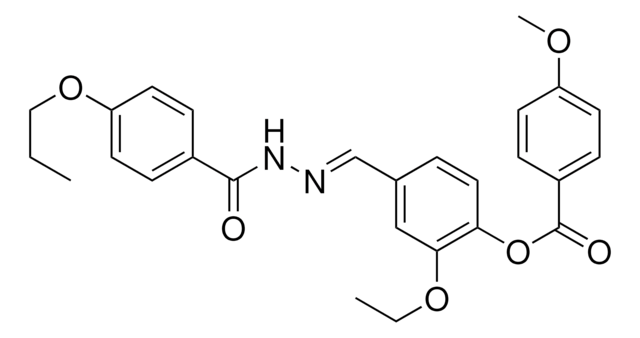 2-ETHOXY-4-(2-(4-PROPOXYBENZOYL)CARBOHYDRAZONOYL)PHENYL 4-METHOXYBENZOATE AldrichCPR