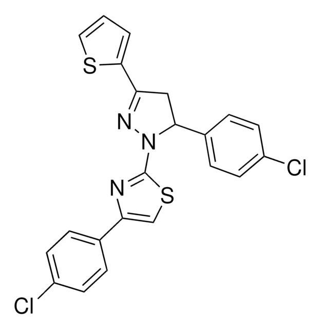 4-(4-CHLOROPHENYL)-2-[5-(4-CHLOROPHENYL)-3-(2-THIENYL)-4,5-DIHYDRO-1H-PYRAZOL-1-YL]-1,3-THIAZOLE AldrichCPR