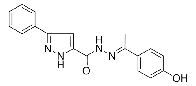 5-PH-2H-PYRAZOLE-3-CARBOXYLIC ACID (1-(4-HYDROXY-PHENYL)-ETHYLIDENE)-HYDRAZIDE AldrichCPR