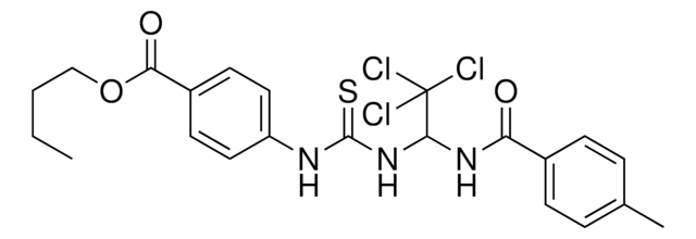 4-(3-(2,2,2-TRICHLORO-1-(4-ME-BENZOYLAMINO)-ET)-THIOUREIDO)BENZOIC ACID BU ESTER AldrichCPR