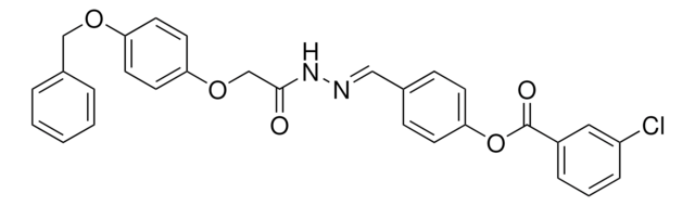 4-(2-((4-(BENZYLOXY)PHENOXY)ACETYL)CARBOHYDRAZONOYL)PHENYL 3-CHLOROBENZOATE AldrichCPR