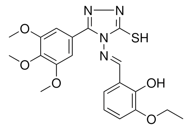 2-ETHOXY-6-((E)-{[3-SULFANYL-5-(3,4,5-TRIMETHOXYPHENYL)-4H-1,2,4-TRIAZOL-4-YL]IMINO}METHYL)PHENOL AldrichCPR