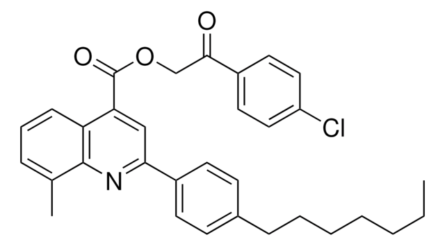 2-(4-CHLOROPHENYL)-2-OXOETHYL 2-(4-HEPTYLPHENYL)-8-METHYL-4-QUINOLINECARBOXYLATE AldrichCPR