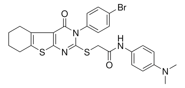 2-{[3-(4-BROMOPHENYL)-4-OXO-3,4,5,6,7,8-HEXAHYDRO[1]BENZOTHIENO[2,3-D]PYRIMIDIN-2-YL]SULFANYL}-N-[4-(DIMETHYLAMINO)PHENYL]ACETAMIDE AldrichCPR