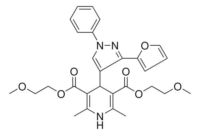 BIS(2-METHOXYETHYL) 4-[3-(2-FURYL)-1-PHENYL-1H-PYRAZOL-4-YL]-2,6-DIMETHYL-1,4-DIHYDRO-3,5-PYRIDINEDICARBOXYLATE AldrichCPR