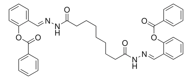 2-{(E)-[2-(9-{(2E)-2-[2-(BENZOYLOXY)BENZYLIDENE]HYDRAZINO}-9-OXONONANOYL)HYDRAZONO]METHYL}PHENYL BENZOATE AldrichCPR