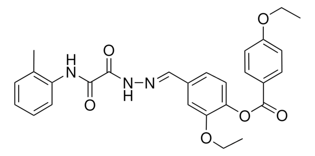 2-ETHOXY-4-(2-(OXO(2-TOLUIDINO)ACETYL)CARBOHYDRAZONOYL)PHENYL 4-ETHOXYBENZOATE AldrichCPR