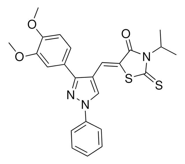 (5Z)-5-{[3-(3,4-DIMETHOXYPHENYL)-1-PHENYL-1H-PYRAZOL-4-YL]METHYLENE}-3-ISOPROPYL-2-THIOXO-1,3-THIAZOLIDIN-4-ONE AldrichCPR