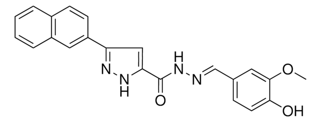 5-NAPHTHALEN-2-YL-PYRAZOLE-3-CARBOXYLIC ACID (4-HO-3-MEO-BENZYLIDENE)-HYDRAZIDE AldrichCPR