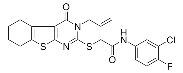 2-[(3-ALLYL-4-OXO-3,4,5,6,7,8-HEXAHYDRO[1]BENZOTHIENO[2,3-D]PYRIMIDIN-2-YL)SULFANYL]-N-(3-CHLORO-4-FLUOROPHENYL)ACETAMIDE AldrichCPR